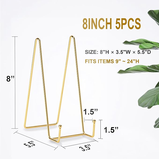 Hoewina Plate Stands for Display, Plate Holder Display Stands, Metal Frame - Image 2