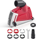 VEVOR Cutting Dust Shroud for Angle Grinders, Universal 4-5 in Angle Grinder Dust Shroud with 6 Clamping Washers, Adjustable Cutting Depth, Connect to Vacuum Cleaner, for Wood Concrete Wall Stone