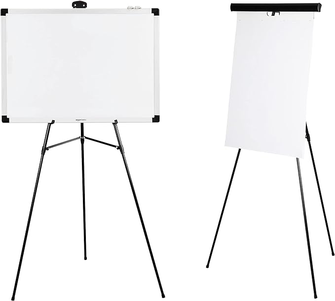 Amazon Basics High Boardroom Height Adjustable Flipchart Whiteboard and Display - Image 4