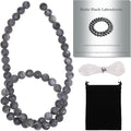 6mm Matte Black Labradorite Bead, 15-Inch Matte Round Loose Stone Beads by THRELE