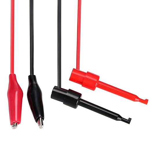 Sumnacon Multimeter Test Lead Set - Stackable Banana Plug to Test Hook, Banana Plug to Alligator Clips Test Cable Kit, Flexible Silicone Electrical Test Wire Leads with Protective