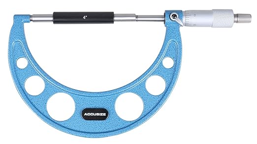 Accusize Industrial Tools 4-5'' by 0.0001'' Ultra-Precision Outside Micrometer, Eg00-0005