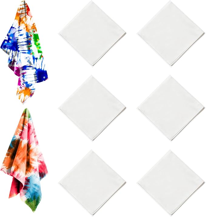 Cotton White Bandana, Handkerchiefs Headband Head Wrap Scarf by Unknown