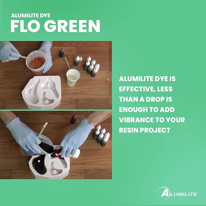 Alumilite Liquid Dye Flo Green 1 Oz, Highly Concentrated Dye - Image 4
