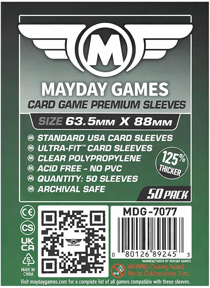 MayDay Games 63.5x88mm Card Sleeves Premium Bundle – 90 Micron Clear by MAYDAYGAMES