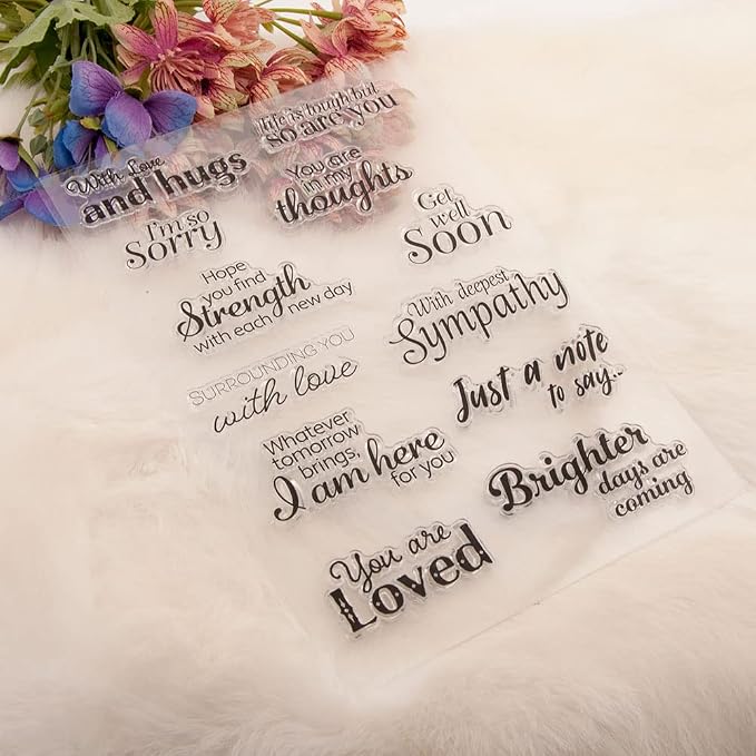 with Love and Hugs Sentiment Clear Stamps - Image 5