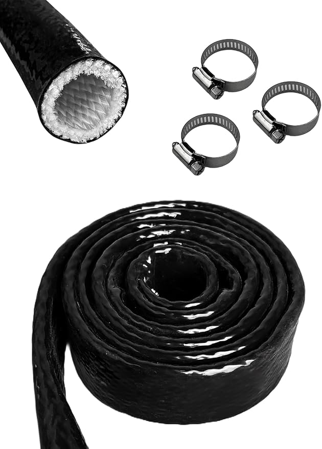 YAMAKATO 3/8" ID Heat Shielded Fire Thermo Armor Fire Sleeve Silicone Coated by YAMAKATO