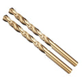 Drill Bit, 5/16" Cutting Diameter (7.938mm), 4241 HSS Black and Gold 118° Cutting Angle Versatile Jobber Bits - (Applications: for Drilling Plastic Wood Soft Thin Metal), 2-Pieces