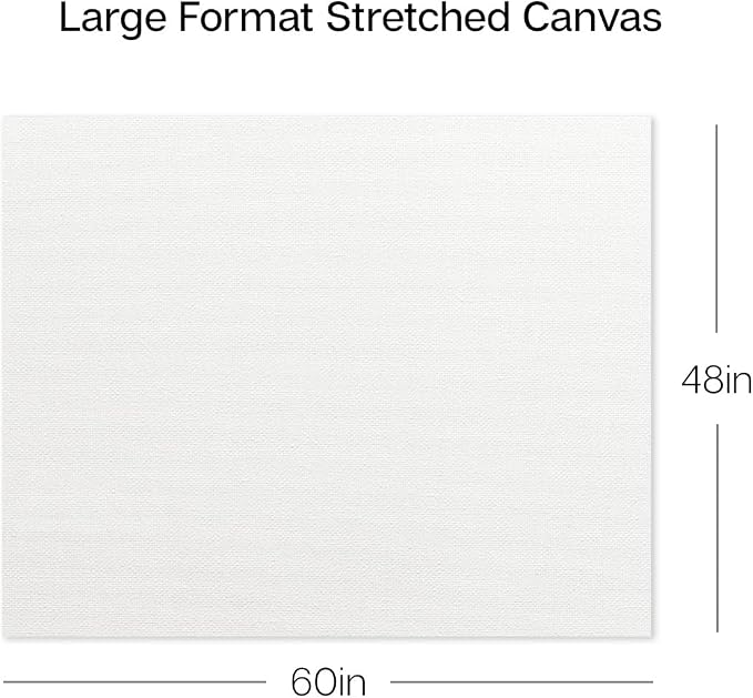 KINGART Stretched White Canvas Set – Rectangle, 48x60 Inch, Triple Gesso Primed - Image 5