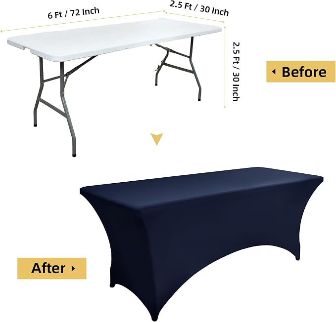 10-Pack 6ft Spandex Table Covers - Image 7