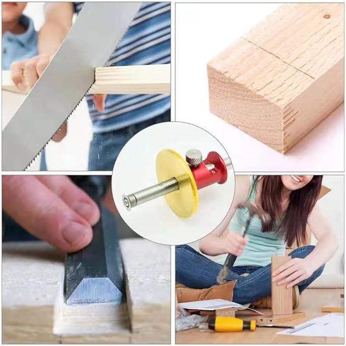 YOSELIN Wheel Marking Gauge,2 Wheel Cutter,Orking Gauges,Marking Guide Wood Marking Knife Woodworking Scribing Tools Dovetail Guide Woodworking Marking Tools,Imperial Scales.