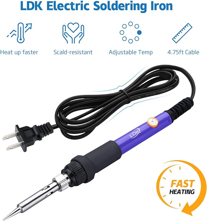 LDK Electric Soldering Iron Kit & Dual Temp Mini Heat Gun Heat Tools - Image 2