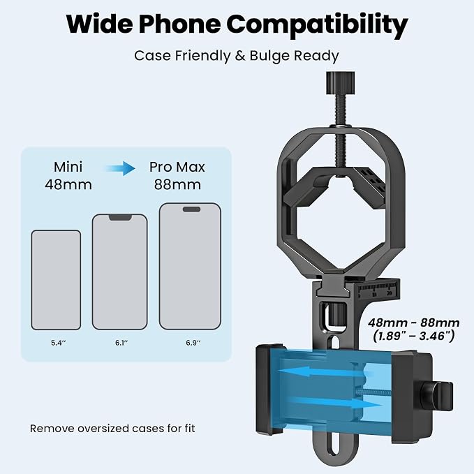 3-Axis Spotting Scope Phone Adapter & Telescope Phone Mount, Universal Spotting - Image 4