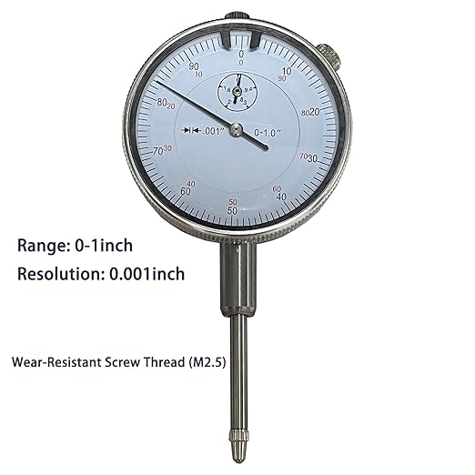 Disc Brake and Rotor/Ball Joint Gage Set, MFQNENLK 0-1"/0.001" Indicator with 360 Deg Flexible Arm & 7 in Locking Pliers, 0.001'' Precision Automotive Dial Indicator Brake Runout Gauge Measuring Tool