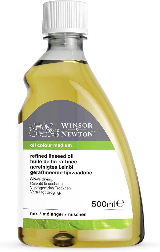 Winsor & Newton Refined Linseed Oil, 500ml Bottle - Image 9