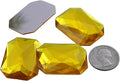 Allstarco 40x30mm Gold Topaz A02 Large Flat Back Octagon Acrylic Rhinestones by Allstarco