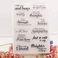 with Love and Hugs Sentiment Clear Stamps by Lily+Craft