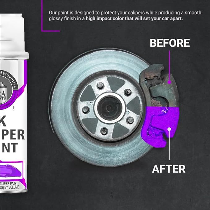 ERA Paints 2K Brake Caliper Spray Paint – Amethyst Purple Metallic | High-Gloss Finish, 500°F Heat & Chemical Resistant | Chip-Resistant 12 oz Aerosol | Made in USA
