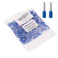 500PCS Wire Ferrule Terminals Connectors, AWG20/0.75mm² Blue Insulated Crimp Pin Terminals Nylon Copper Crimp Ferrules Wire Connector Sleeves for Electrical Projects/Chemical Industry, etc.