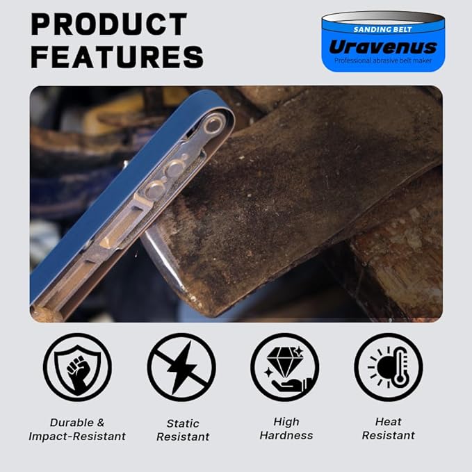 1/2 x 18 Inch Sanding Belts, 36 Pcs 60 Grit, Zirconia Sanding Belts for Medium-Duty Metal Polishing, Woodworking, Surface Smoothing