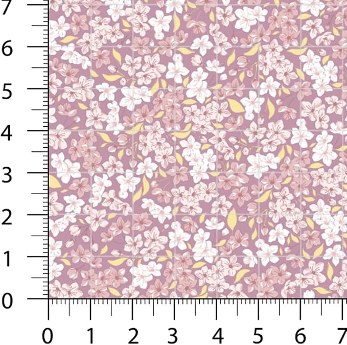Patchwork Fabric Panel 100x155 cm, 100% Cotton Satin, 6 Coordinated Floral & - Image 8