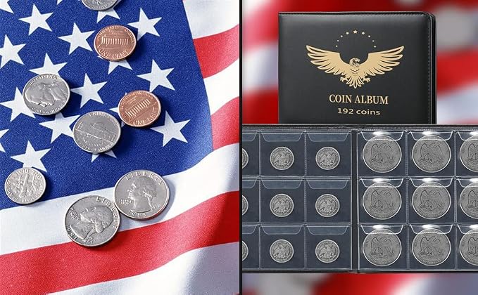 MUDOR 240 Pockets Coin Collection Book, PVC FREE Coin Holder Album | Fits Dime - Image 6