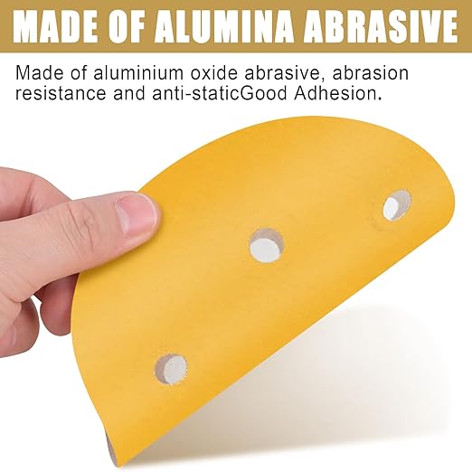 6 Inch - 6 Hole Hook and Loop Sanding Discs 800 Grit, Random Orbital Sandpaper for Automotive and Woodworking - 100 Pack