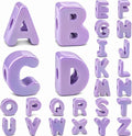26 Pcs Cute Large Violet Letter Beads, 20mm Jumbo Square Acrylic Letter Beads by DoDoBeads