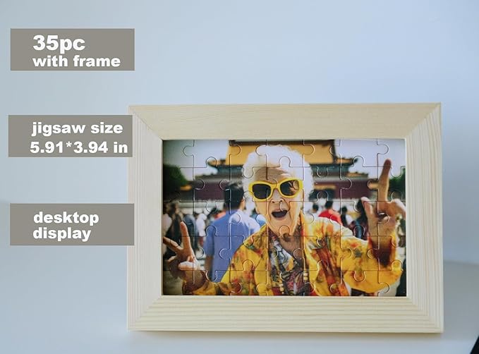 Photo Puzzles for Gift, Pets, Festivals, Weddings, Family Gatherings, Adult Customized Puzzles Jigsaw (Vertical or Horizontal) (None) (35.PC (Vertical/Horizontal))