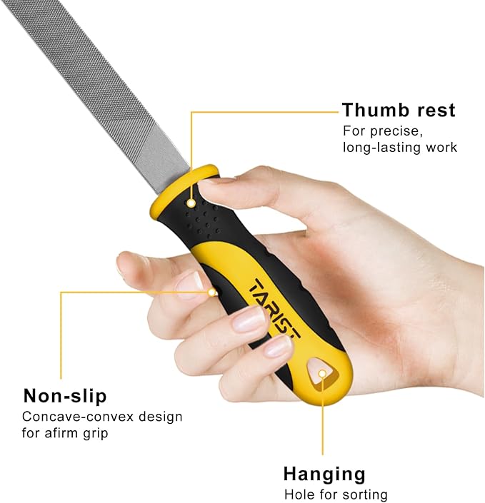 8 inch Flat Metal File, Professional Carbon Steel file, Tool Sharpener for Professionals and DIY