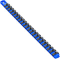 Ernst Manufacturing 18-Inch Magnetic Socket Organizer with 22 1/4-Inch Twist Lock Clips, Blue (8403M-Blue-1/4)