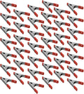 Wideskall® 4" inch Metal Spring Clamps w/Red PVC Coated Handle and Tips (Pack of 40)