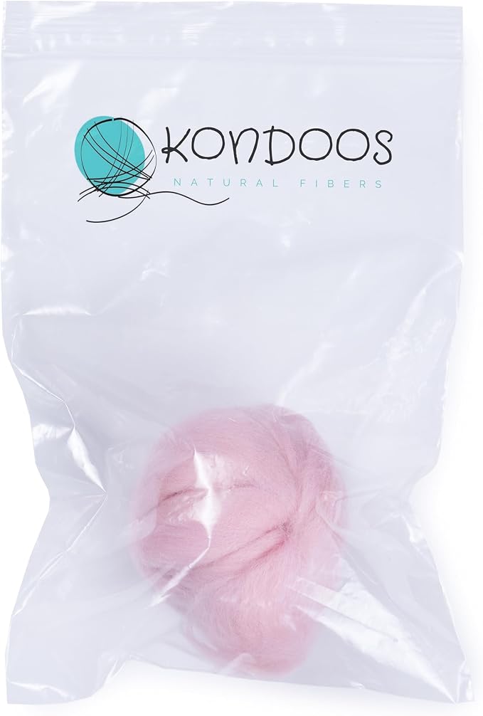 Kondoos Natural Wool roving, 2 OZ. Best Wool - Image 2