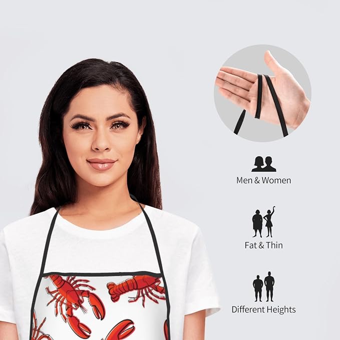 Apron Cooking Chef Work Shop Women Men Baking Decorations Painting Bbq Grilling - Image 8