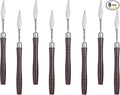 HARFINGTON 8pcs Palette Knife Painting Tool 6.3" Pointed Stainless Steel Blade by HARFINGTON