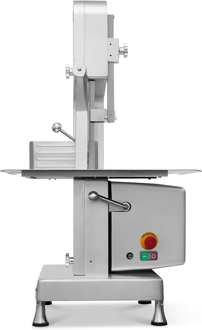 B-310S 2400W 3.3HP [ ETL & NSF Certified ] Countertop Electric Bone Band Saw – Commercial Meat Cutter, 7.9" Adjustable Cutting Thickness, 78.7" Stainless Steel Blade, Safety Shut-Off Emergency Stop