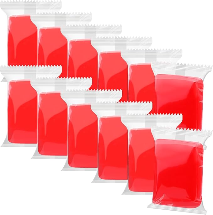 Air Dry Clay, 12 Packs Red Molding Clay, Soft Modeling Clay by WOLWEFA