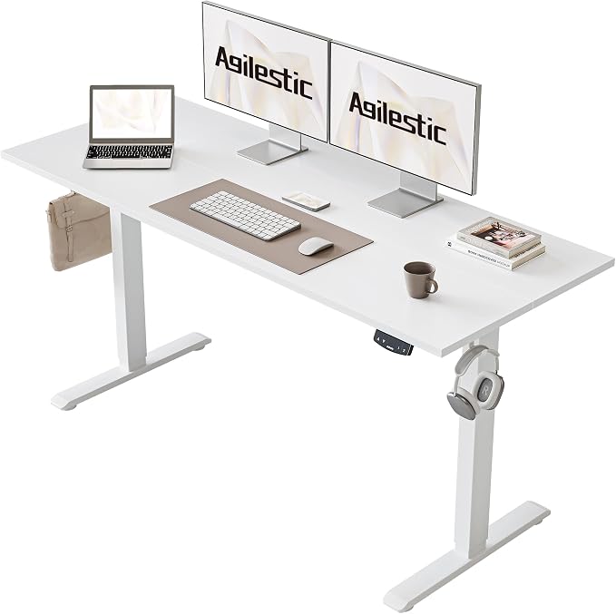 Agilestic Electric Standing Desk, 55 x 24 Inches Height Adjustable Desk by Agilestic