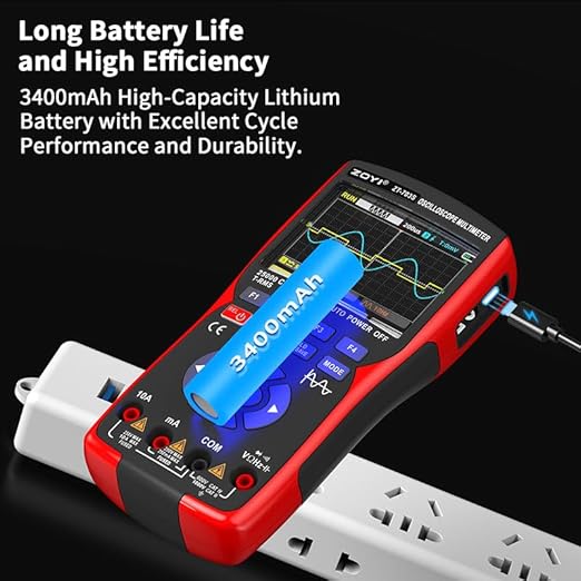 3 in 1 Handheld Oscilloscope Automotive Dual Channel 50MHz with Digital Multimeter and Signal Generator