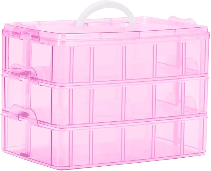 Sooyee Bead Organizer, 3-Tier Craft Organizers and Storage, Stackable Storage by Sooyee