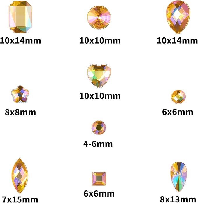 1200 Pcs AB Rhinestones for Bedazzling, Rainbow Effect Craft Gems for Crafting - Image 2