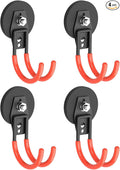 Large Heavy Duty Magnetic Hooks,4 Pack Strong Magnet Hooks for Power Drill and Garage Tools,Anti-Scratch Garage Magnetic Tools Holder,Magnetic Cable and Hose Holder,Magnetic Garage Hooks
