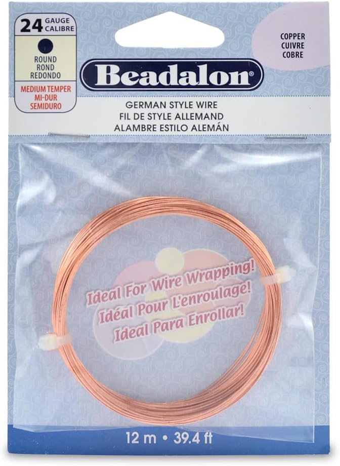 Beadalon German Style Wrapping Wire, 24 Gauge, 12 m / 39.4 ft by Beadalon