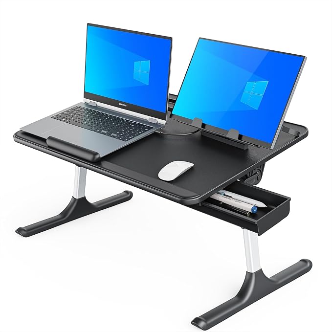 SAIJI Lap Desk for Bed, X-Large Foldable Laptop Table by SAIJI