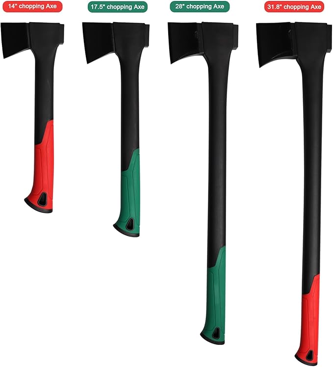 Camping Hatchet 31.8 Inch,Survival Hatchet Tactical for Wood Chopping and Kindling,Hatchet Axewith V Grind Blade, Lightweight Nylon Fiber Handle,for Outdoor Survival, Gardening, Hiking(M)