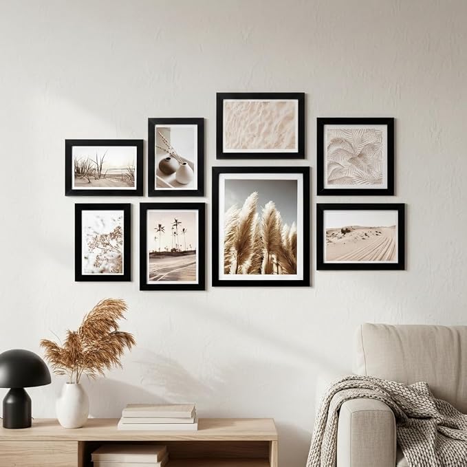 ArtbyHannah Gallery Wall Frame Set, 8 Pack Black Picture Frames, Small | - Image 2