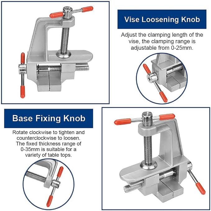 Mini Jeweler Table Clamp Small Hobby Bench Vice Work Bench Vise Clamp Hobby - Image 3