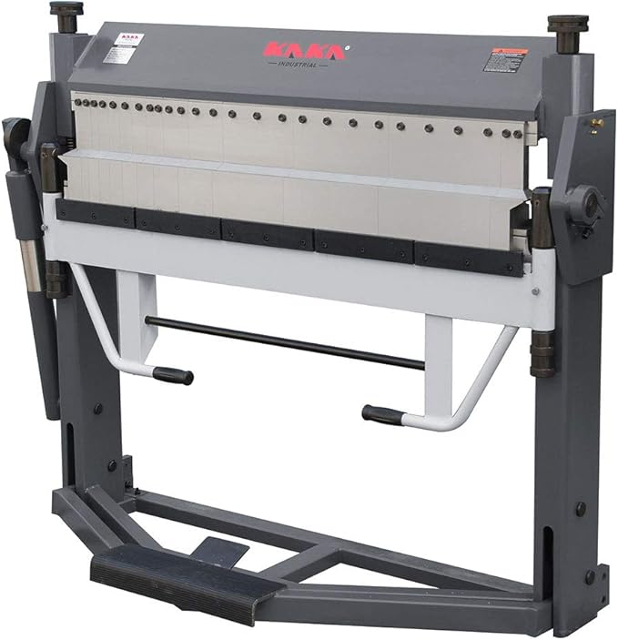 KAKA INDUSTRIAL Pan and Box Brake, 40-inch Sheet Metal Brake Machine with Fingers, 14-Gauge Mild Steel Capacity Box and Pan Brake with Foot Clamp, 0-150° Folding Angle PBB-4014/3SH