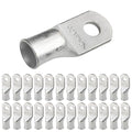 SELTERM 25pcs 2/0 AWG 5/16" Stud Marine Grade Tinned Copper Battery Cable Lugs, 00 Gauge Ring Terminals, UL Wire Lugs Electrical Battery Cable Ends, Tinned Copper Lugs Battery Terminal Connectors