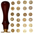 24 Pcs Wax Seal Stamp Kit, Vintage Classic Brass Wax Stamp Seal Head by Unknown
